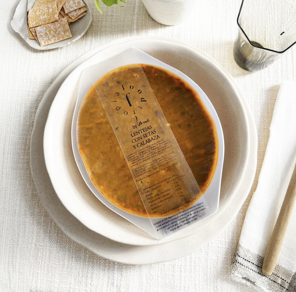 CONGELADO Lentejas con setas y calabaza B/ 350 g