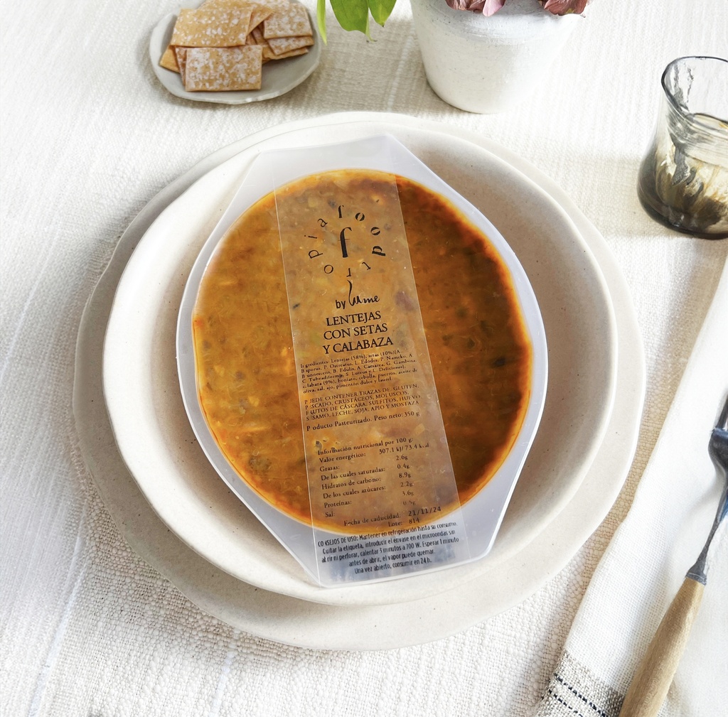 CONGELADO Lentejas con setas y calabaza B/ 350 g