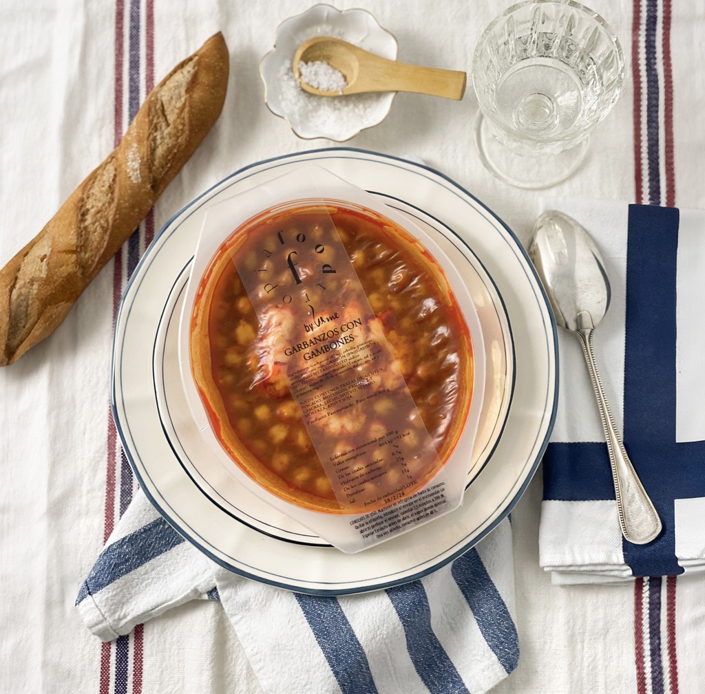 CONGELADO Garbanzos con gambones B/350 g
