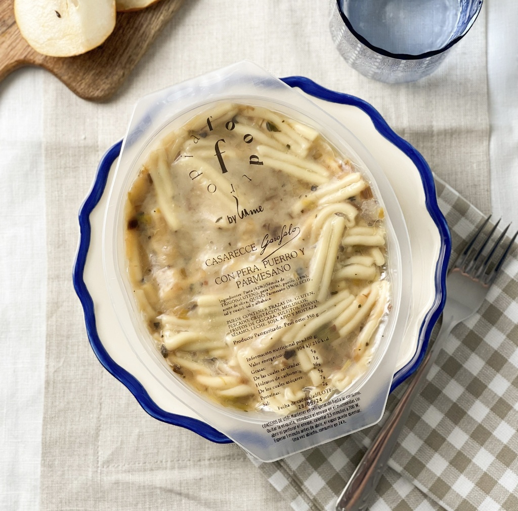 Casarecce pera, puerro y parmesano B/350 g Foodtropia