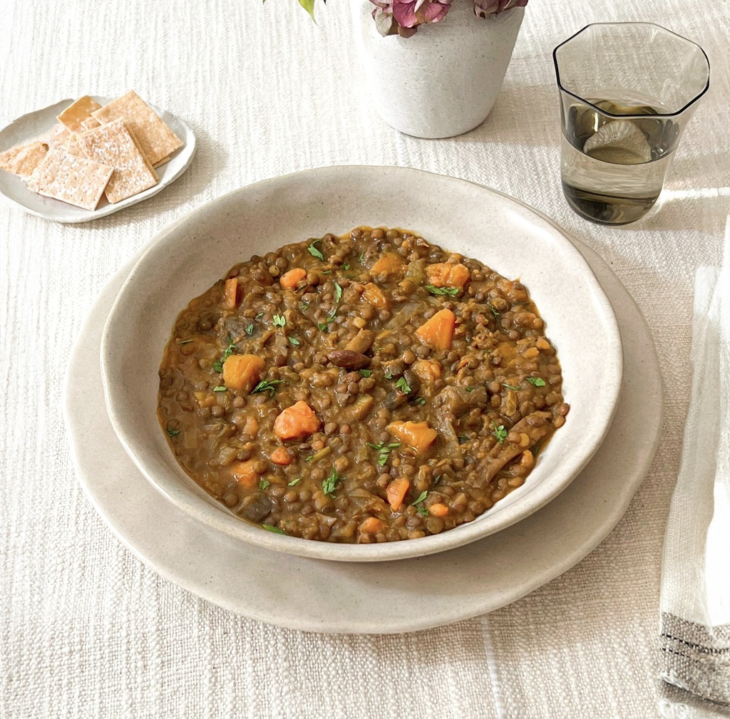 CONGELADO Lentejas con setas y calabaza B/ 350 g