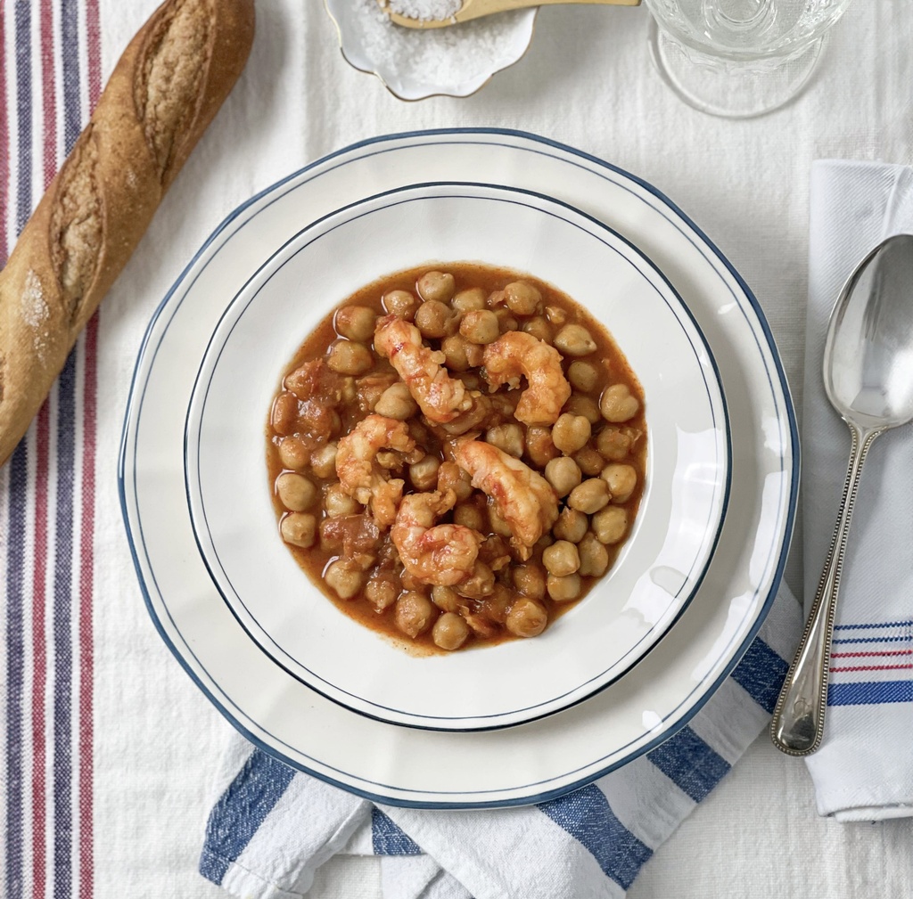 CONGELADO Garbanzos con gambones B/350 g